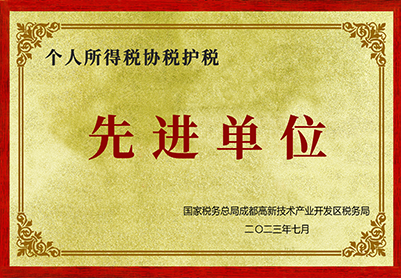 2023年個人所得稅協稅護稅先進單位